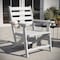Flash Furniture Tolleson Adirondack Dining Chair w/Fold Out Cup Holder, Weather Resistant Recycled HDPE in White LE-HMP-2037-10-WHT-GG - alternate 3